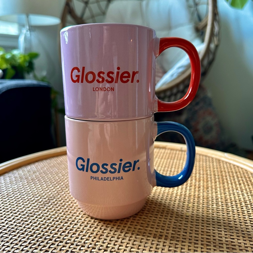 NIB Glossier Mug London & Philadelphia Stacking Set - Picture 8 of 12